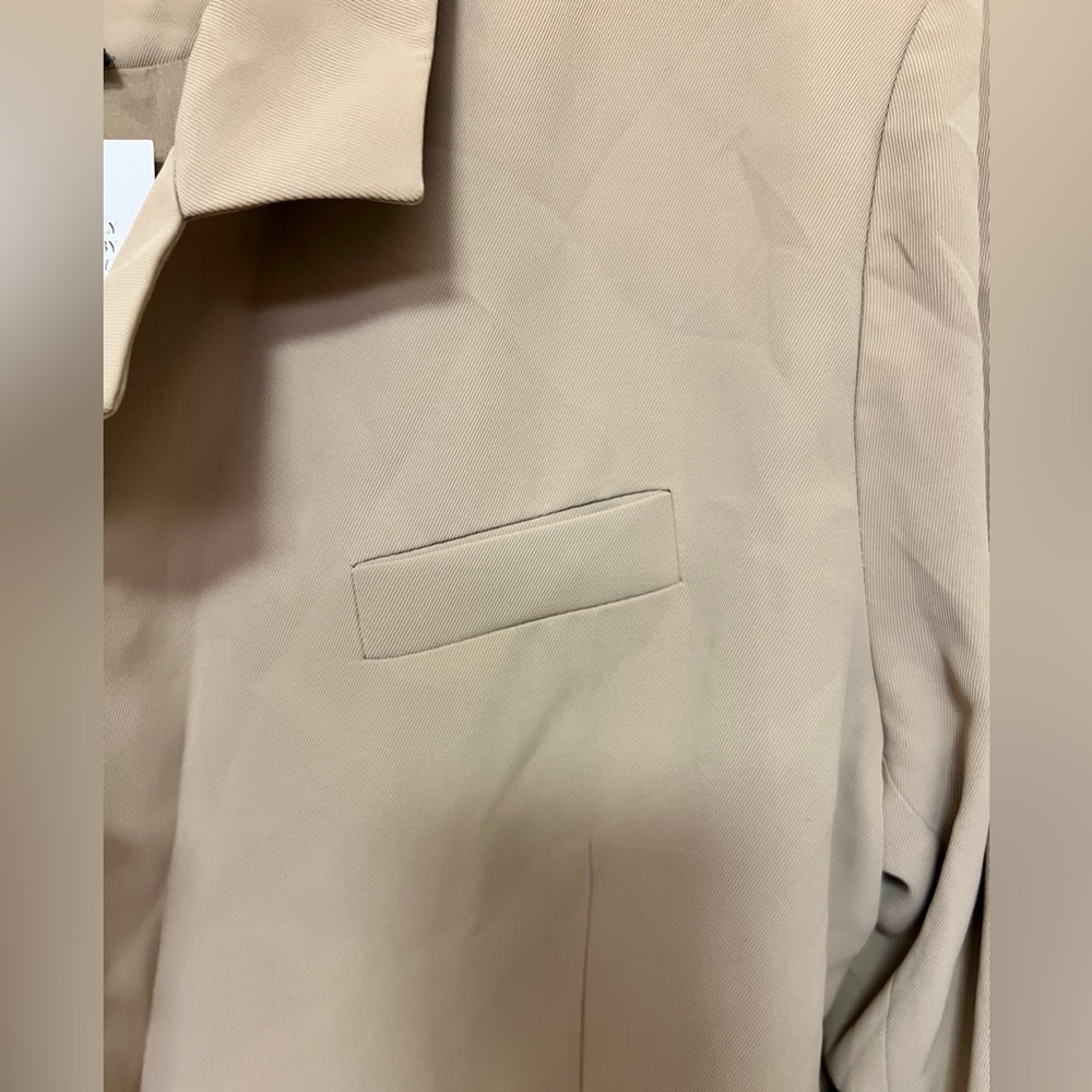 Zahraa The Label: Carolina Tie Waist Blazer - taupe - size XL - NWT - Picture 6 of 13